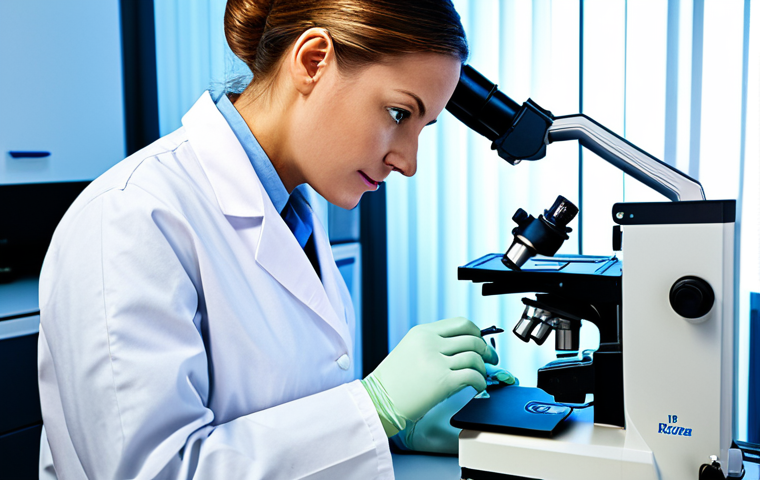 Specialization**

"A highly skilled medical analyst in a modern laboratory setting, fully clothed in professional lab attire, meticulously examining a sample under a microscope. The scene is brightly lit and showcases advanced equipment. Safe for work, appropriate content, showcasing expertise and precision, family-friendly, perfect anatomy, natural pose."

**