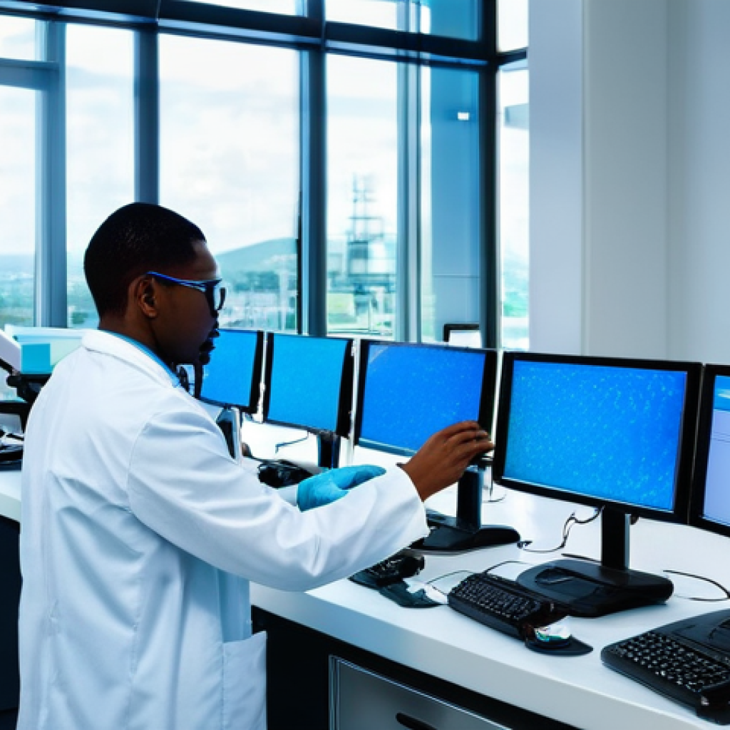 임상병리사 해외 취업 가능성 - **Global Lab Excellence:**
    A vibrant, ultra-modern medical laboratory with sleek, clean design. ...